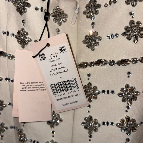 Cinq à Sept Ivory Mini Dress called Satine dress. Sold out in stores. - Picture 8 of 12